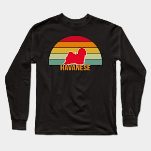 Havanese Vintage Silhouette Long Sleeve T-Shirt